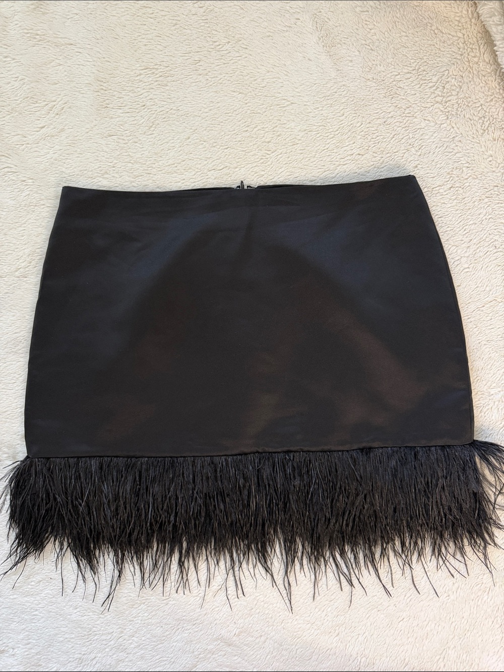 J. Crew Black Feather-Trim Mini Skirt